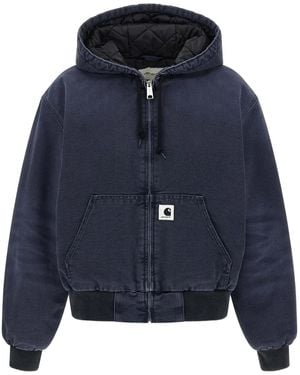 Carhartt Adjustable Hood Logo Patch Jacket - ブルー