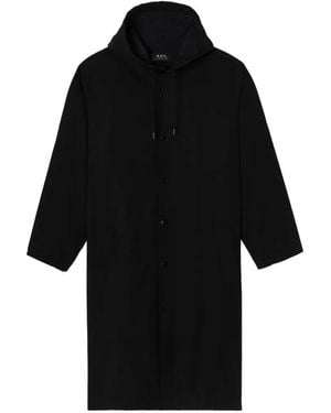 A.P.C. Parka Con Botones Y Logo - Azul