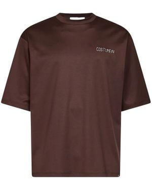 Costumein Logo-Embroidered T-Shirt - Brown