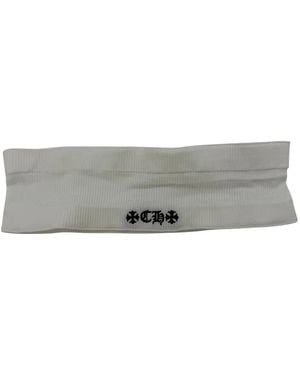 Chrome Hearts Bandeau Côtelé À Logo Brodé - Gray