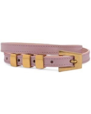 BY FAR Vic Leather Belt - Pink