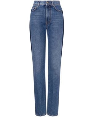 Philosophy Di Lorenzo Serafini Two-Tone Cotton Denim Jeans - Blue