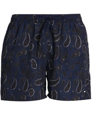 BOSS Badeshorts Mit Paisley-Print - Blau