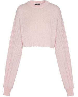 Balmain Pull Côtelé - Rose