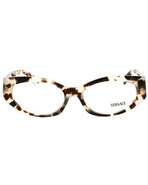 Versace Tortoiseshell-Effect Cat-Eye Glasses - Brown