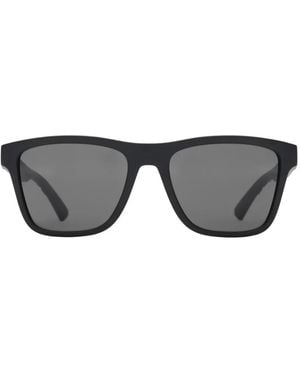 Burberry Textured Check Square Sunglasses - Gray