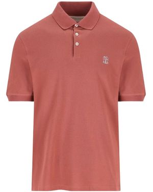 Brunello Cucinelli Logo Polo Shirt - Red