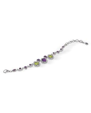 Dolce & Gabbana Pulsera Eleganza En Oro Blanco De 18 Ct Con Múltiples Piedras