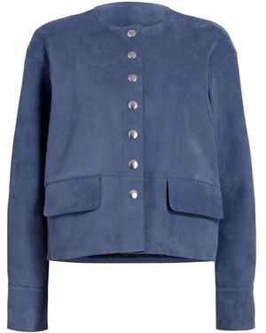 Proenza Schouler Robin Jacke Aus Wildleder - Blau