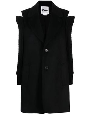 Noir Kei Ninomiya Einreihiger Mantel - Schwarz