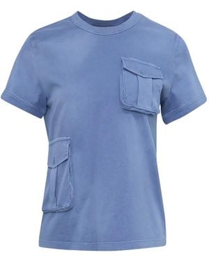 3.1 Phillip Lim Flap-Pocket T-Shirt - Blue