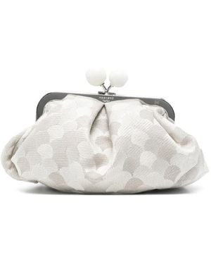 Weekend by Maxmara Pasticcino Jacquard-Knit Shoulder Bag - White