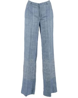 Ermanno Scervino Hose aus Leinen - Blau
