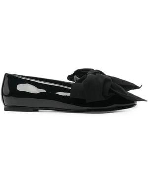 Agl Attilio Giusti Leombruni Bow-Detail Leather Ballet Flats - Black