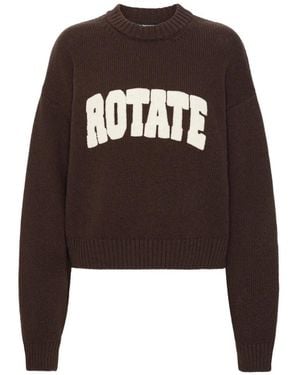 ROTATE BIRGER CHRISTENSEN Pullover Mit Rundhalsausschnitt - Braun