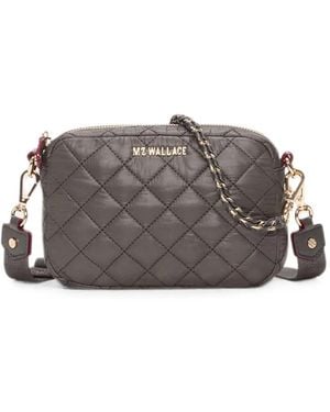 MZ Wallace Bandolera Crosby Mini Acolchada - Gris