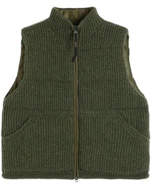 Aspesi Zip Knitted Gilet - Green