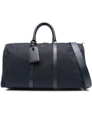 Kiton Travel Bag With Logo Tag - Blue