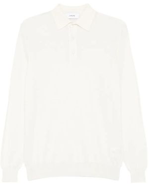 Lardini Langärmeliges Poloshirt - Weiß
