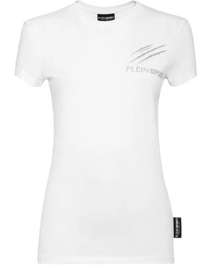 Philipp Plein Logo-Print Cotton T-Shirt - White