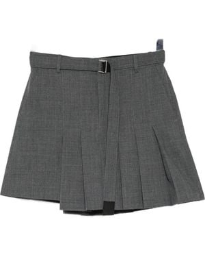 Sacai Pleated Suiting Shorts - Gray