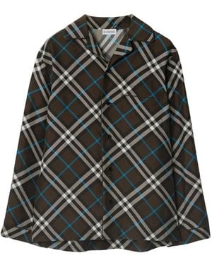 Burberry Hemd Mit Vintage-Check - Schwarz