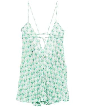 Missoni Mono Corto Con Motivo - Azul