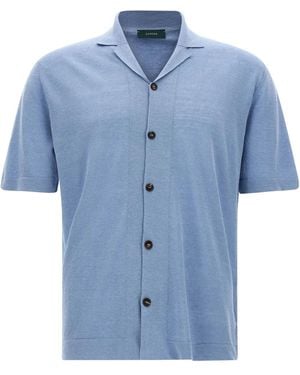 Zanone Short-Sleeve Shirt - Blue