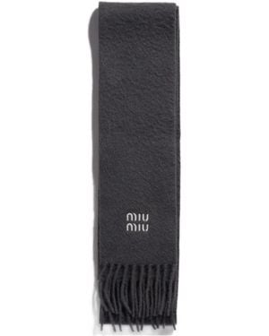 Miu Miu Cashmere Scarf - Gray