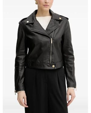 ARMANI EXCHANGE Epaulette Zip-Up Jacket - Black