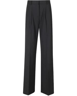 ANDAMANE Nathalie Pleated Wide-Leg Pants - Black