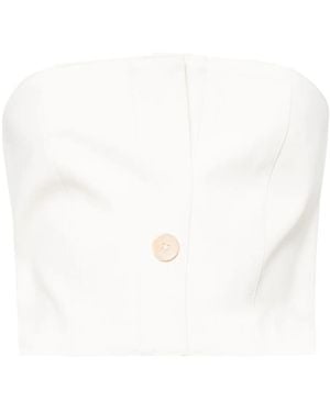ROKH Pullover Mit Knöpfen - Weiß