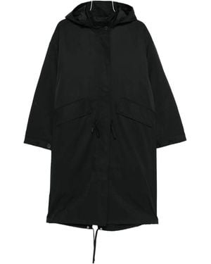 Closed Cotton And Nylon Parka Coat - Black