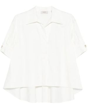 Agnona Blouse Met Kraag - Wit