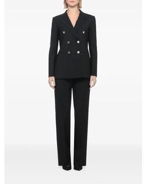 Lardini Double-Breasted Peak-Lapel Jacket - Black