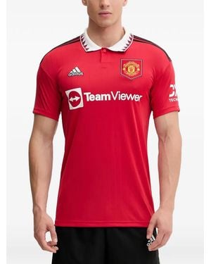 adidas Logo-Print Polo Shirt - Red