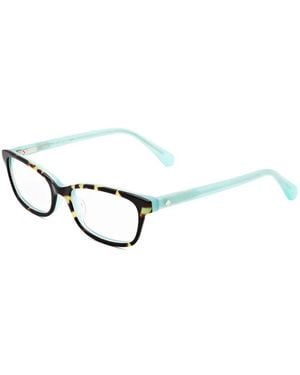 Kate Spade Tortoiseshell-Effect Rectangle-Frame Glasses - White