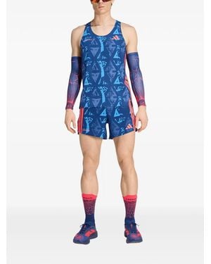 adidas Adizero Labrum Shorts Met Gelzak - Blauw