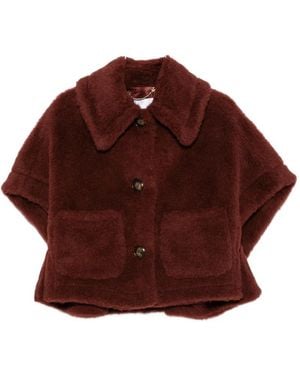 Max Mara New Terzo Buttoned Cape - Red
