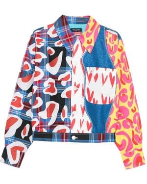 Charles Jeffrey X Fred Perry Cropped Tartan Patchwork Jacket