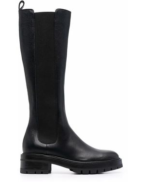 Aquazzura Mid-Calf Leather Boots - Black