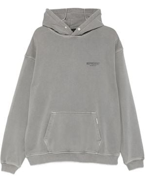 Represent Logo-print Hoodie - グレー