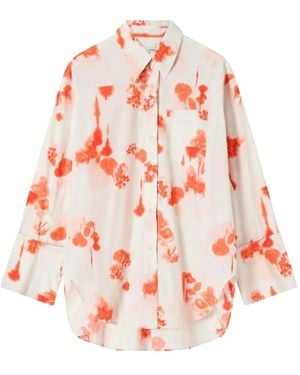 Lee Mathews Hemd mit Tasche aus floraler Spitze - Weiß