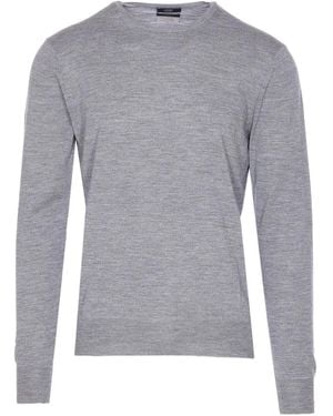Hōsio Long-Sleeve Crew-Neck Jumper - Grey