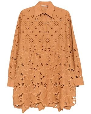 Ermanno Scervino Broderie-Anglaise Mini Dress - Orange