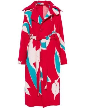 Issey Miyake Gabardina Vigor - Rojo