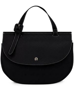 Aigner Miranda Buckled Tote Bag - Black