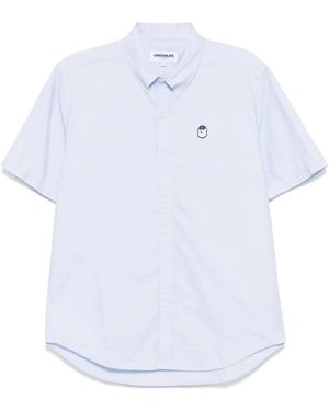 Chocoolate Logo-Patch Shirt - White