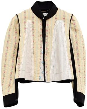 Chloé Floral-Print Quilted Jacket - Natural