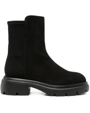 Stuart Weitzman 5050 Hudson Ankle Boots - Black